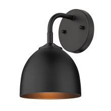 Golden Canada 6956-1W BLK-BLK - Yep by Golden Lighting Zoey 1-light Wall Sconce in Matte Black